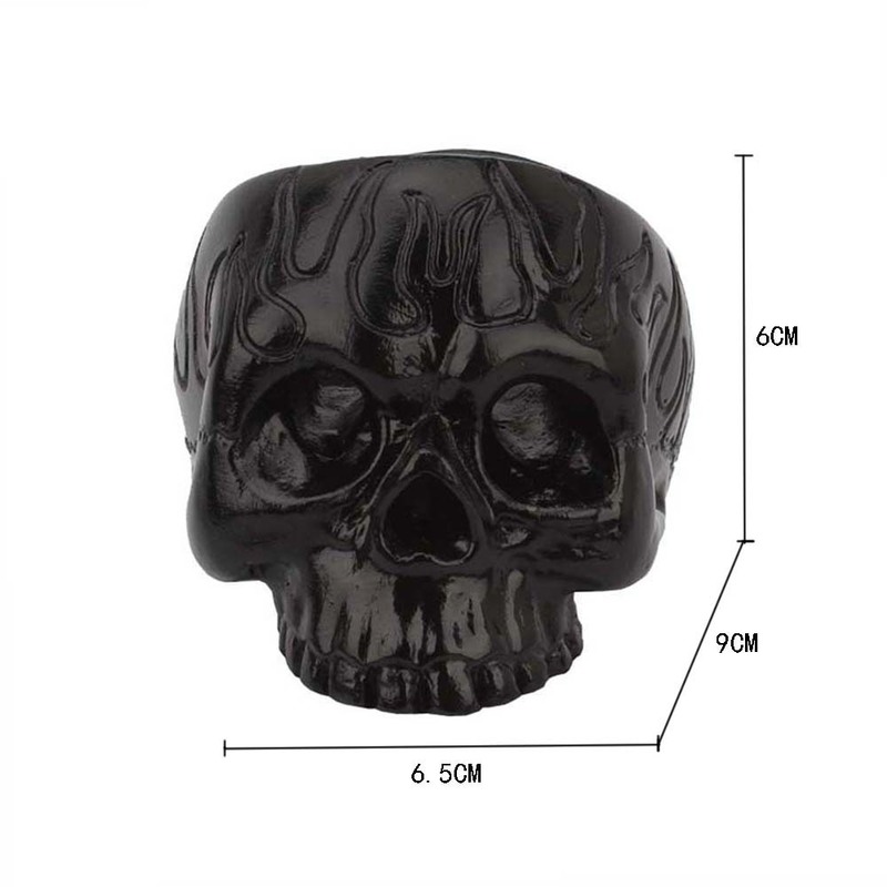 Titulares de vela Black Skull Stick Halloween Decoração Stand resina em casa Ornamentos de desktop Stick 220922