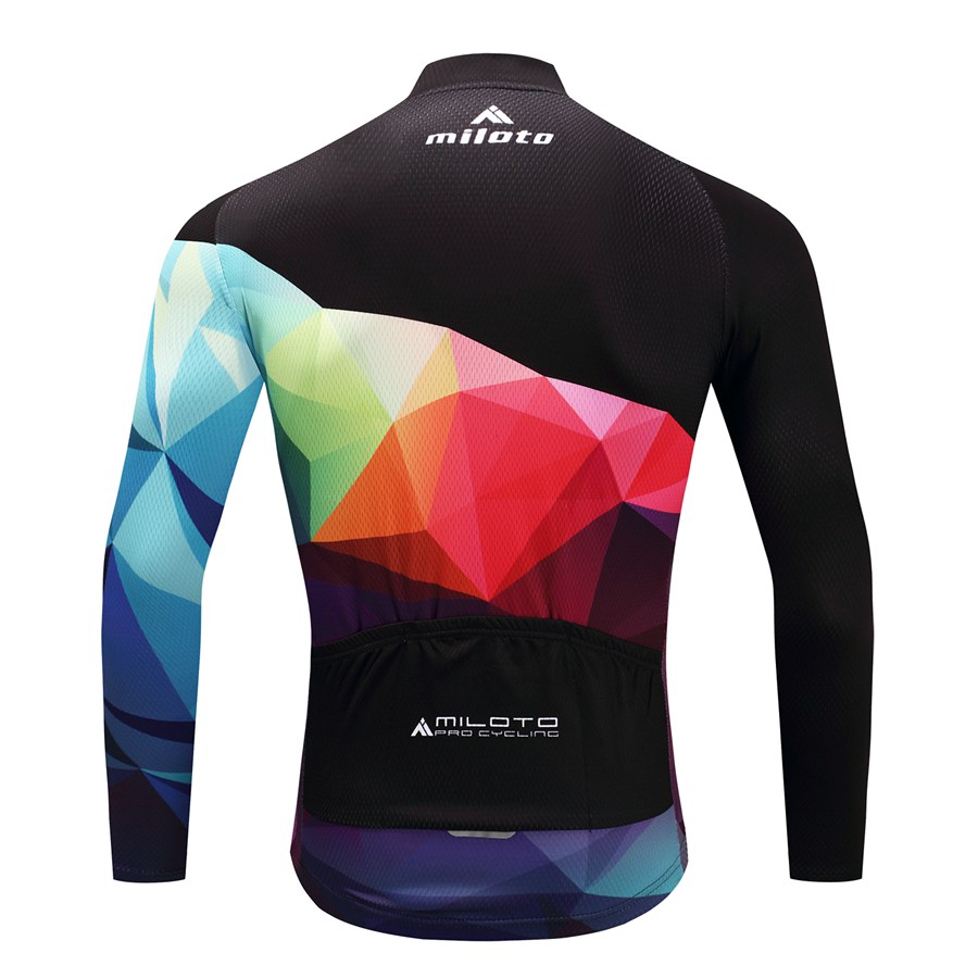 2024 Pro Mens Rider Black Winter Cycling Jersey Ensemble de vélo de montagne à manches longues Vêtements de vélo de montagne respirant