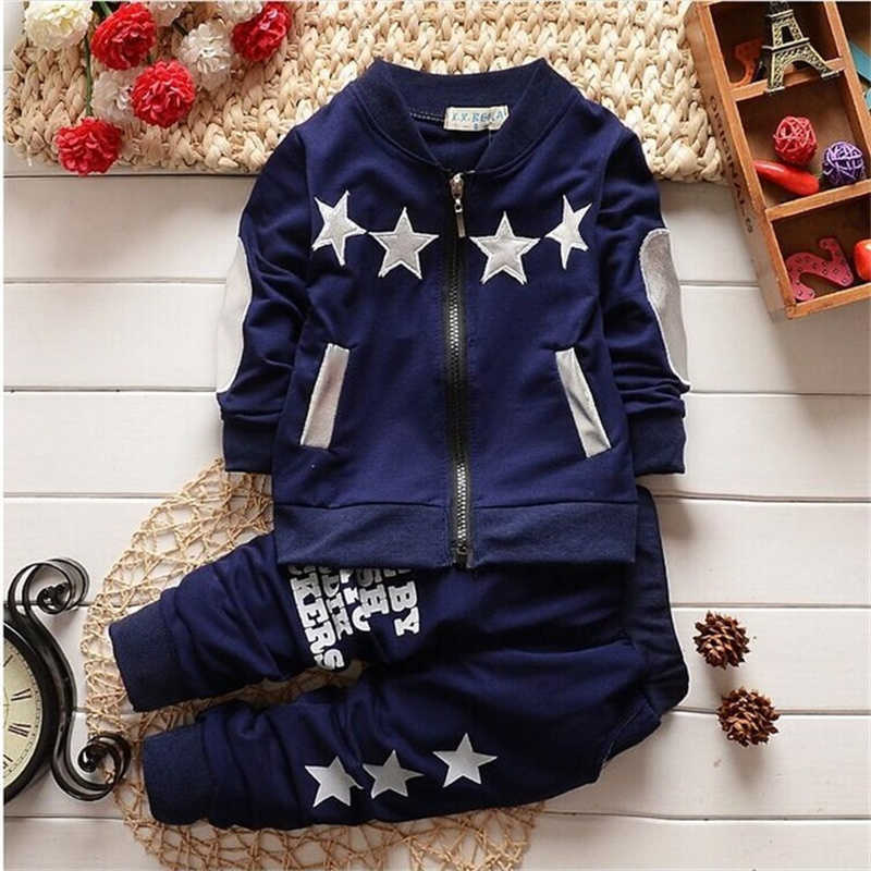 Kledingjongens Bibicola Baby Herfst Tracksuit Zuigeling Kruiken Hoodies T -shirtbroek Outfits Katoen Toddle Bebe sportkledingpak