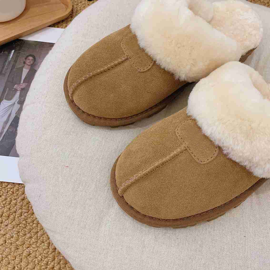 Designer Classic Snow Boots Ladies Slippers Warm Casual Indoor Pajamas Party Wear Non-Slip Cotton Slippers Women Shoe Size 35-40