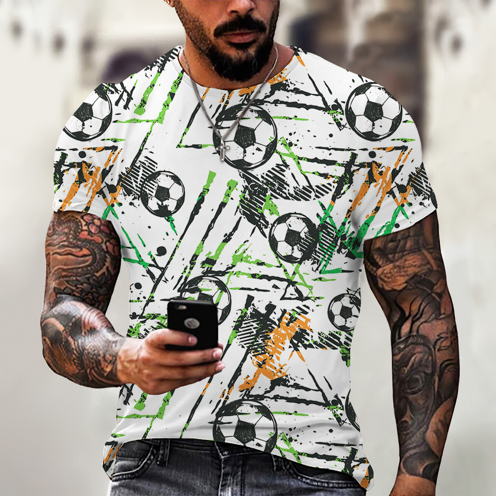 Outdoor TShirts Mens Oversized T Football 3D Printed Unisex Loose Casual Fashion Harajuku Summer Breathable Clothing W220923