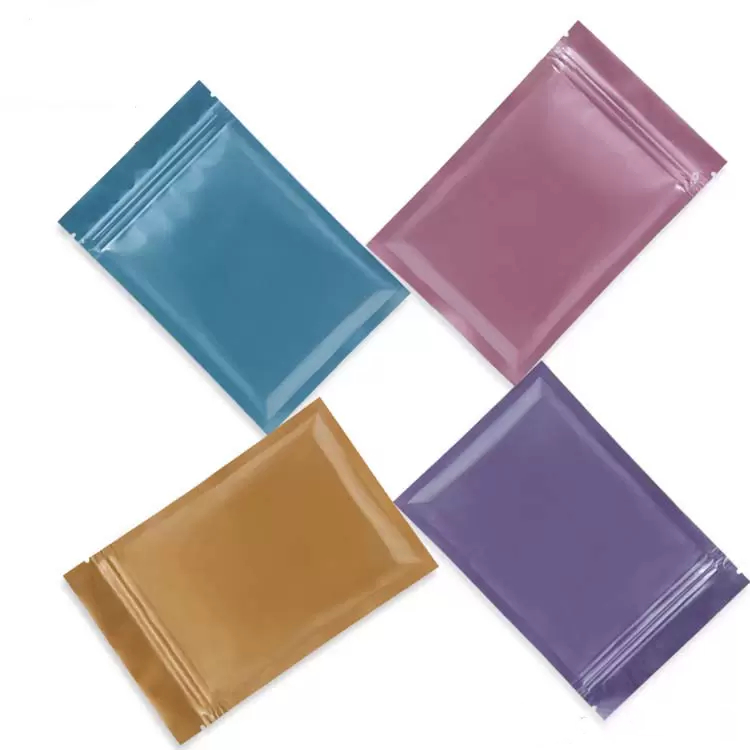 Matt Color Resealable Zip Mylar Bag Food Storage Aluminum Foil Bags plastic Smell Proof Pouch