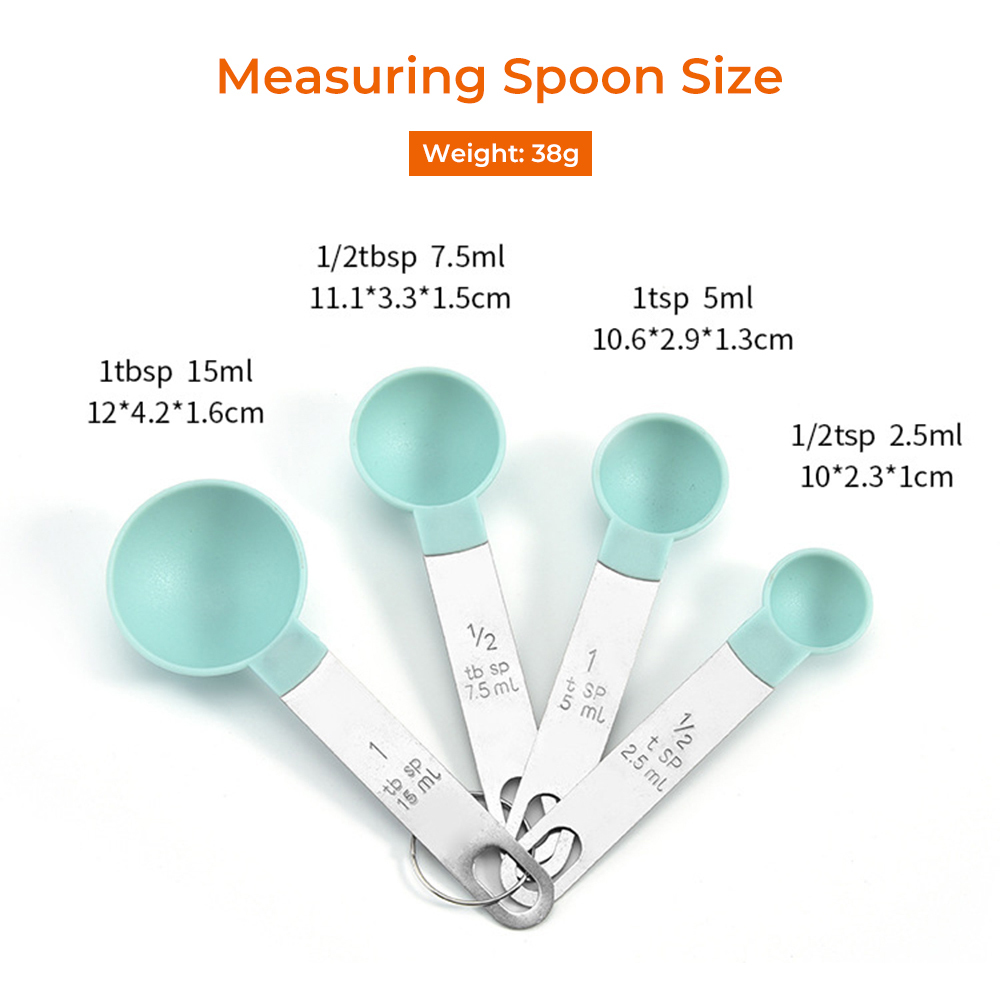 Measuring Tools Baking Kitchen Spoon Set Stainless Steel Handle Cup With Scale Gadgets 220922