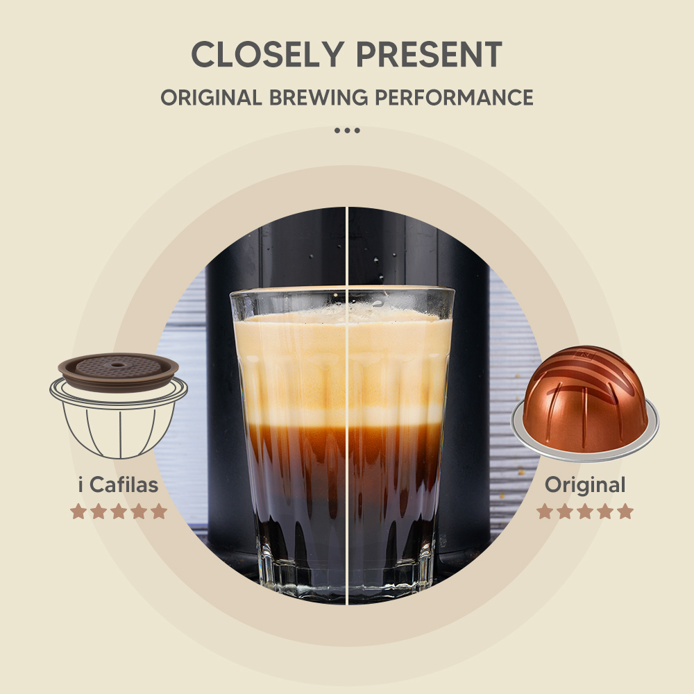 커피 필터 인 Nespresso Vertuo Capsule의 재사용 실리콘 덮개 Icafilas vertuo 다음 기계 220922 용 원본 커피 캡 필터