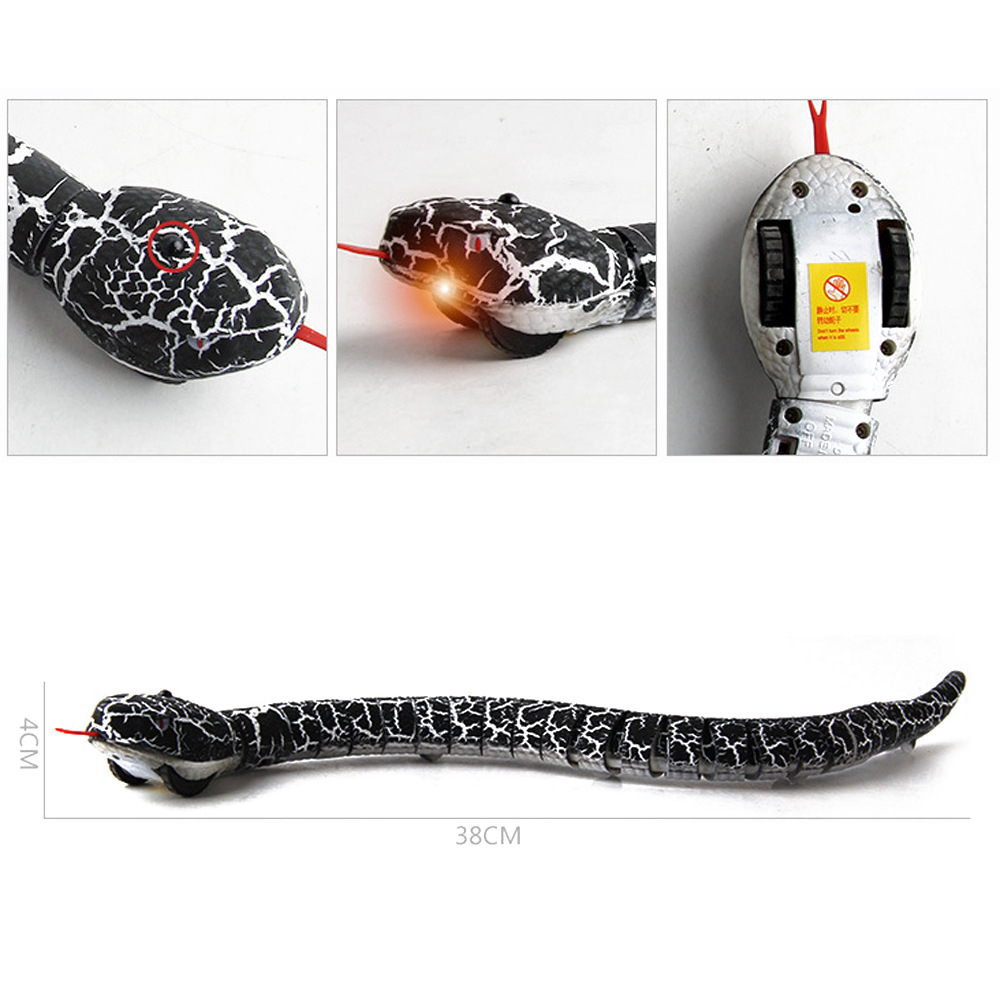 ElectricRC Animali Novità Rc Snake Naja Cobra Viper Robot telecomandato Giocattolo animale con cavo USB Divertente Terrificante Regalo di Natale bambini 220923