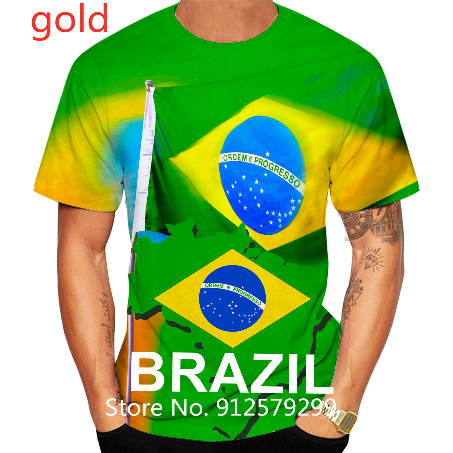 Outdoor TShirts Mens Fashion Brazil Flag 3d T Shirt Summer Casual Short Sleeve Streetwear Loose Tshirt W220923
