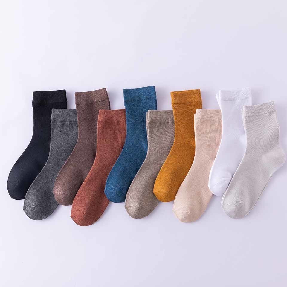 Мужские носки мужские бамбуковые волокно -волокнистые носки красочные дышащие деловые повседневные белые носки для мужчин 5 Пара 220923