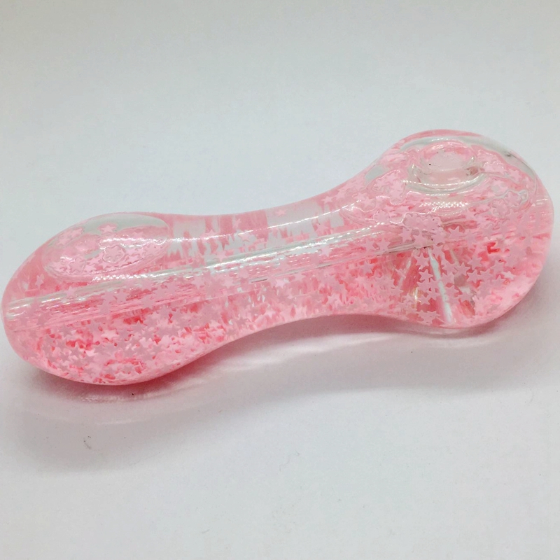 Derniers tuyaux roses Remplissage de liquide Congelable Pyrex Verre épais Fumer Handpipe Portable À La Main Herbe Sèche Tabac Huile Rigs Filtre Bong Main Tube DHL