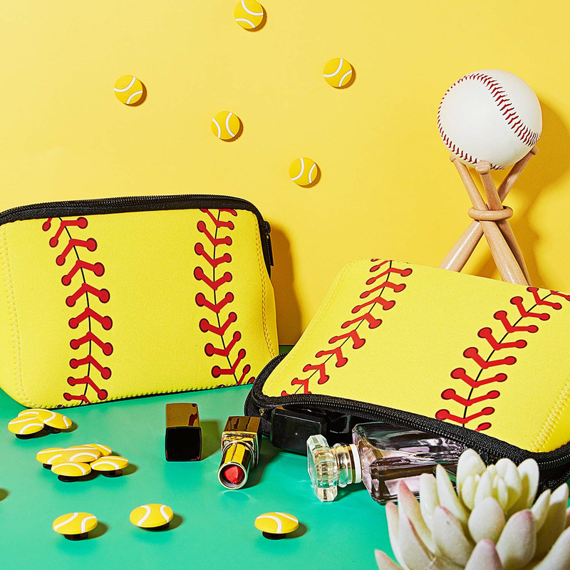 Neoprene Baseball Cosmetic Bag Party Favor Printing Portable Travel Storage Bag Creative Gift