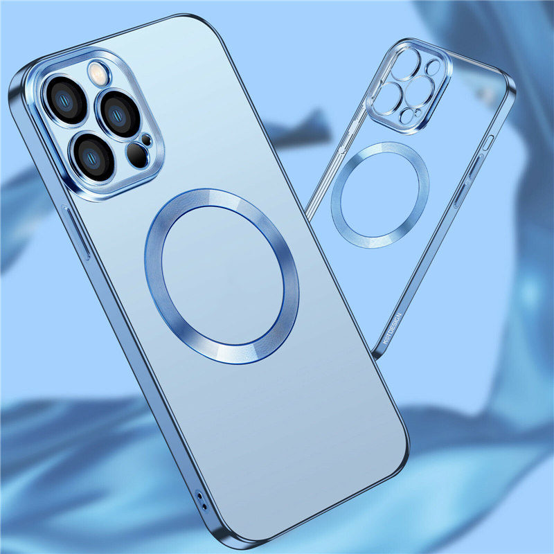 İPhone14 Pro MAX 13 12 11 Kamera Lens Koruyucu Kapağı için Elektrokürlü Manyetik Kablosuz Temiz İPhone Kılıfı