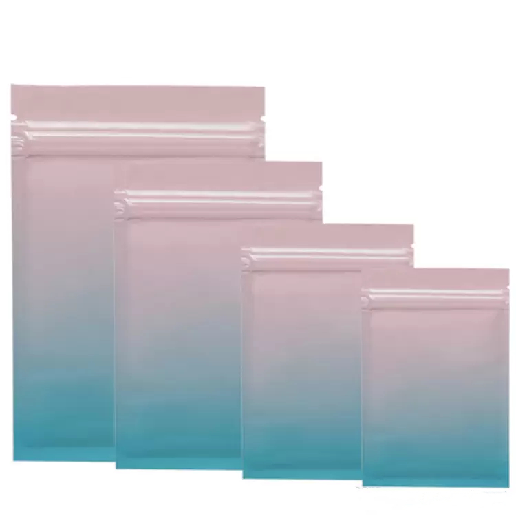 Matt cor de cor z￭prealizado mylar saco de armazenamento de alimentos bolsa de papel alum￭nio ￠ prova de cheiro de pl￡stico