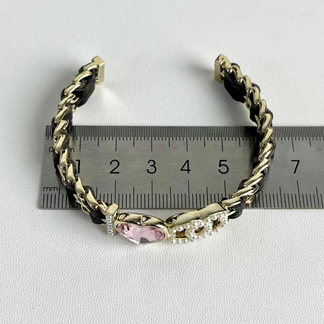 2022 New fashion Design charm Earrings Bracelet Leather with Pearl & Rhinestones women Jewelry set gift