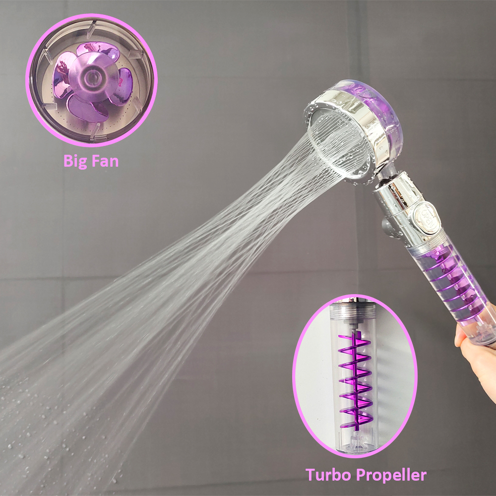 Pommeaux de douche de salle de bains Zloog Head 360 degrés tournant avec petit ventilateur lavable à la main buse de pulvérisation haute pression 220922