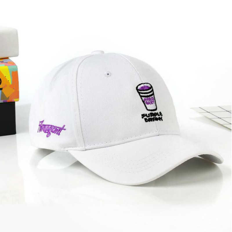 Gorras de bola Marca bordada Púrpura Bebió Sombrero de papá para mujeres Taza de algodón ajustable Gorra de béisbol Hip Hop Verano K Pop Snapback Hat Me257h