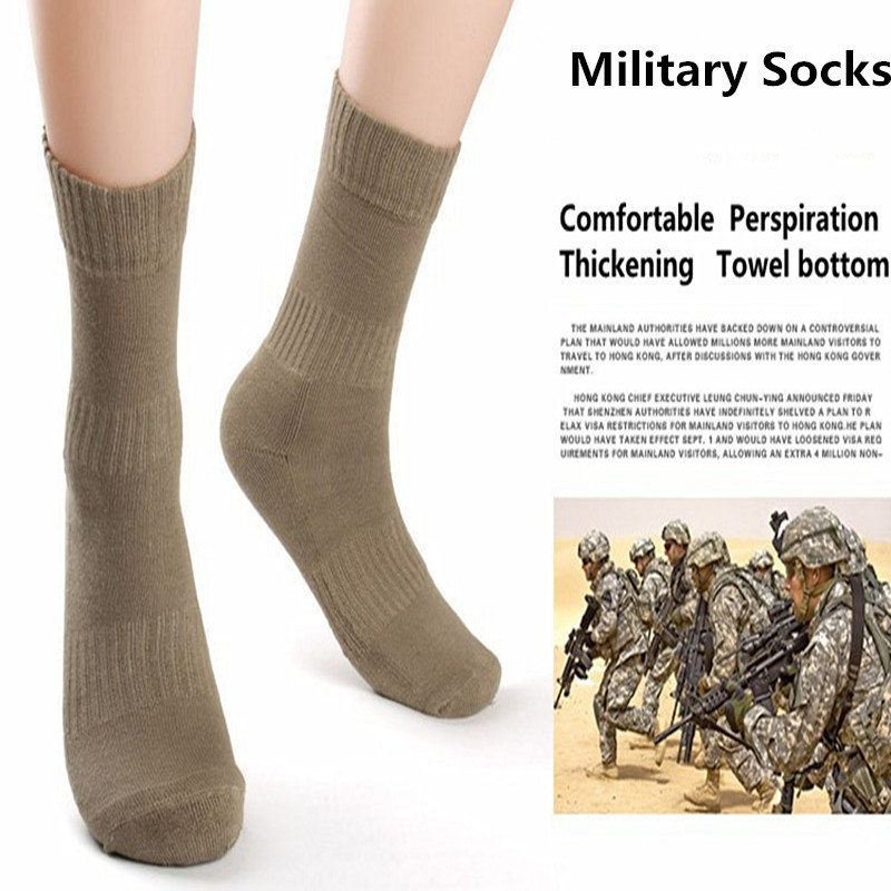 Chaussettes pour hommes es de chaussettes militaires de sport pour hommes bas de Compression épaissir longue résistance à la puanteur chaussettes pour hommes chaussettes militaires en coton pour homme 220923