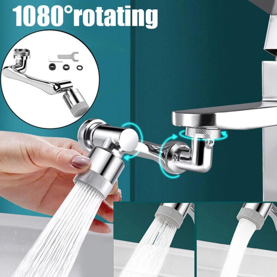 Universal 1080°Rotation Faucet Extender Spray Head Anti Splash Filter Plastic Kitchen Faucet Water Saving Nozzle Sprayer