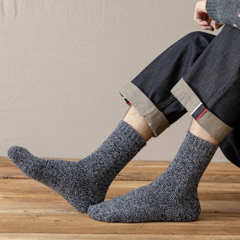 Мужские носки 5 пары сгущают шерсть мужчины высококачественное полотенце Держите теплый зимний хлопок рождественский подарок для человека Thermal Eu3845 220923