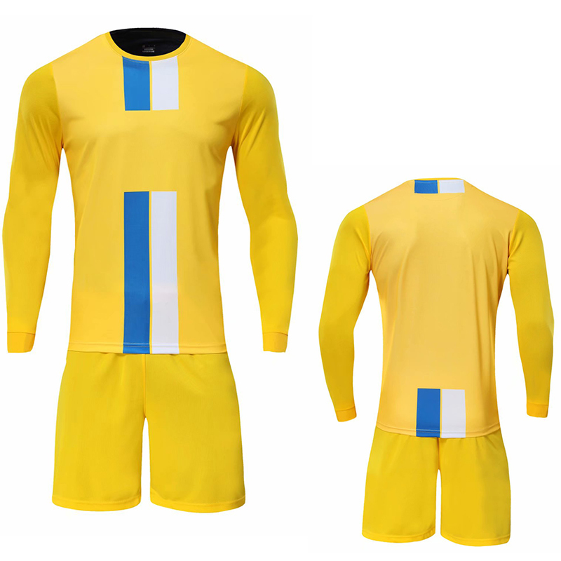 Conjuntos de corrida homens manga longa vermelho camisa de futebol conjunto branco adulto uniforme de futebol homem camisa de time amarelo nome personalizado DIY número 220923