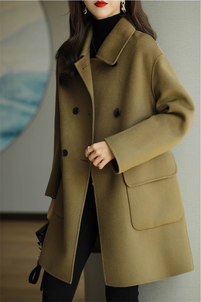 Wełniane mieszanki wełny dla kobiet wełniana płaszcz wełniany jesień Zima Kobiety Grubsze koreańskie luźne wysokiej jakości mała kurtka A702 220924