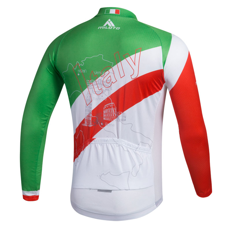 2023 Pro Mens Włoch Winter Cycling Jersey Zestaw Long Rękaw górski rower rowerowy