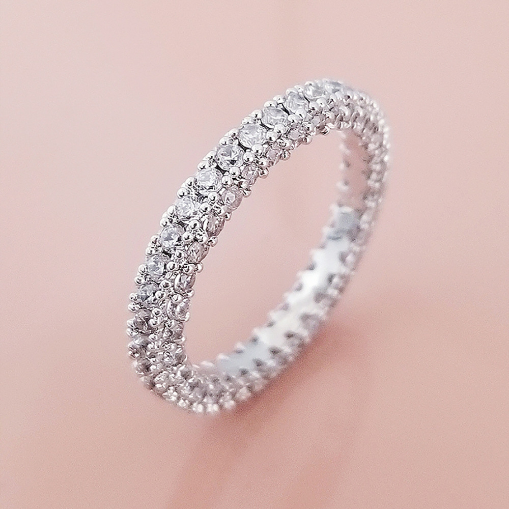 Joyer￭a de lujo brillante 925 STERLING Silver Princess Cut White Topaz Cz Promise de diamantes Ring de anillo de novia 20 estilos