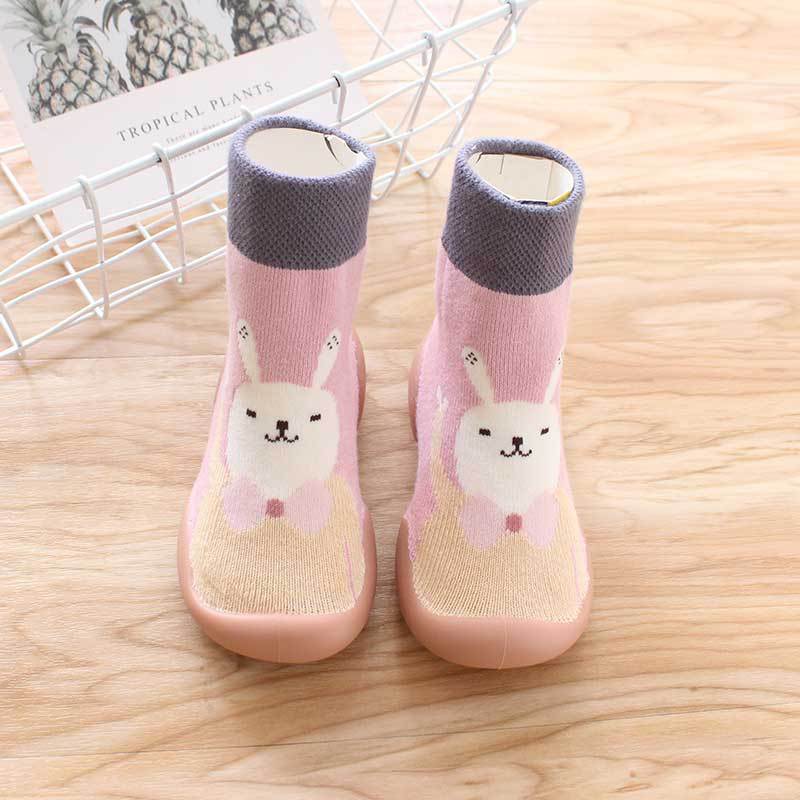 First Walkers Baby Boys Girls Sock Shoes Autumn Nonslip Floor Socks Kids Soft Rubber Sole Toddler with Soles 220922