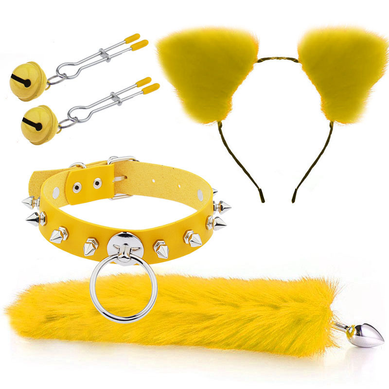 Jouets anaux Queue Butt Plug Jeu de rôle Flirter Fétiche Érotique Lolita Cosplay Anime Cheveux Oreilles de chat Ceinture en fourrure dans le cul Sex Toy pour femmes 220922