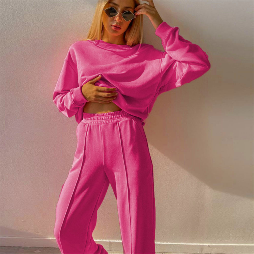 Women's Tracksuits Winter Women's Tracksuit SweaterWide LegsPants Suit Oversized Casual Two Piece Set Sports Sweatshirts Pullover Outfits y2k 220924