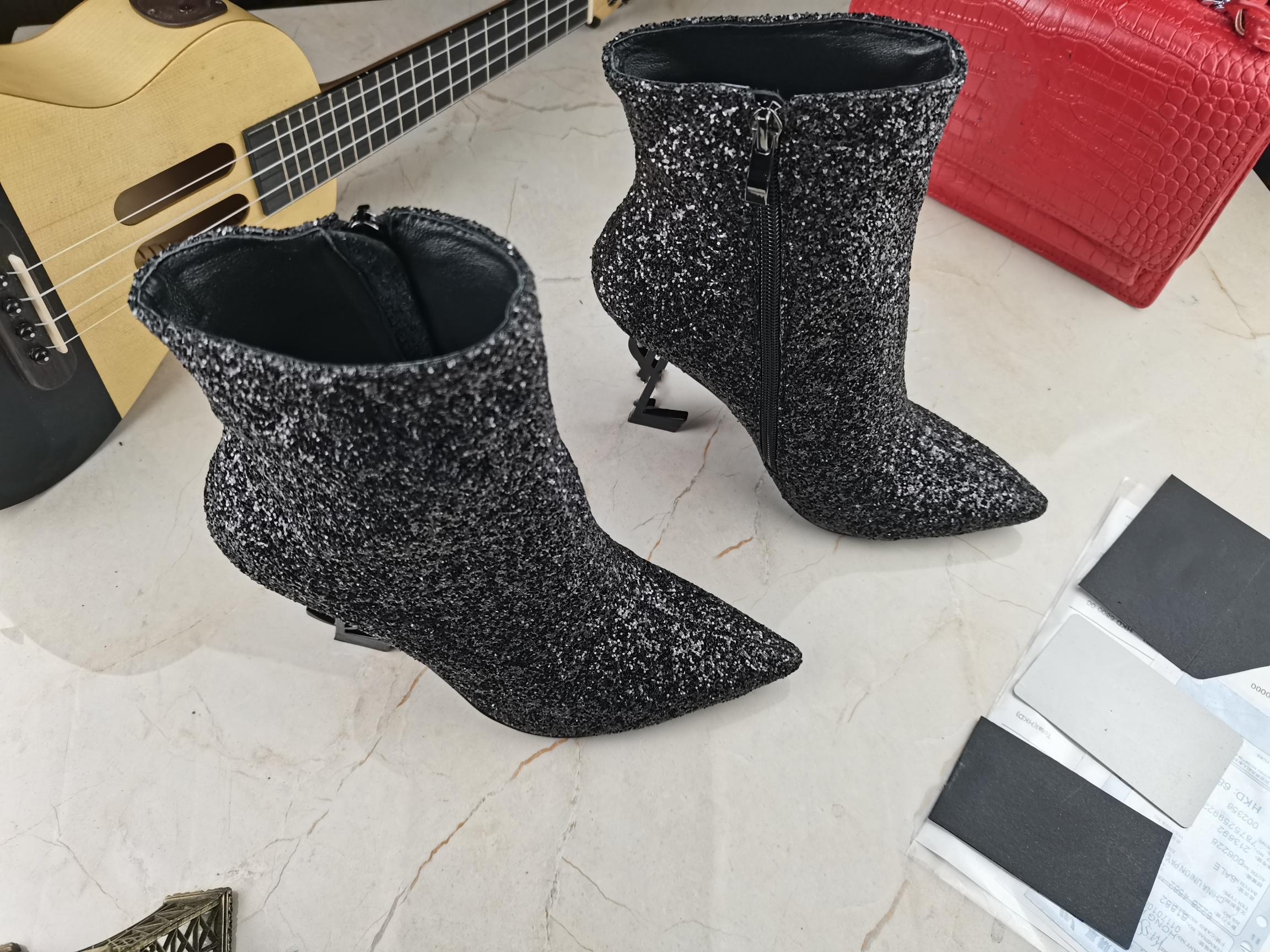 22ss Botines Mujer Piel Botines Opyum 100 Botas tacón alto cómodas y versátiles con cremallera interior letra298Q