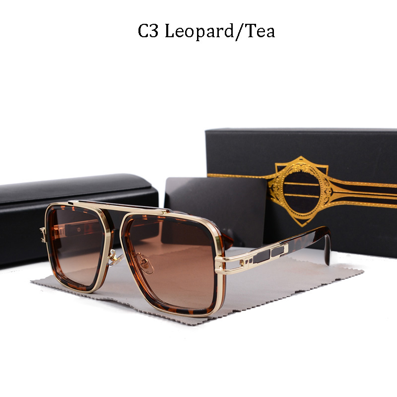 2022 Vintage Sunglasses square Women's Sun glasses Fashion Designer Shades Luxury Golden Frame Sunglasses UV400 Gradient LXN-EVO DITA 95882