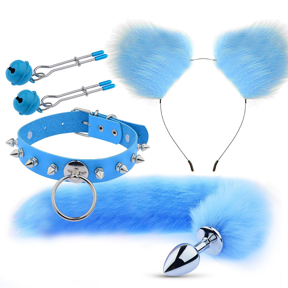 Jouets anaux Queue Butt Plug Jeu de rôle Flirter Fétiche Érotique Lolita Cosplay Anime Cheveux Oreilles de chat Ceinture en fourrure dans le cul Sex Toy pour femmes 220922