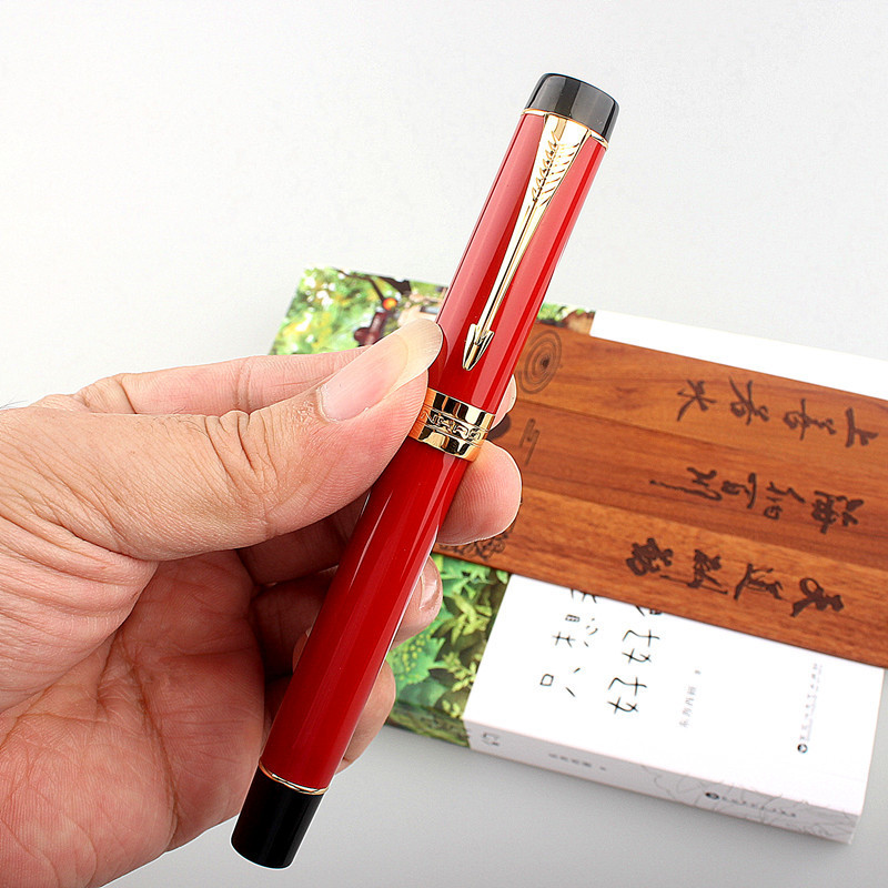 Stylos plume Jinhao 100 centenaire résine stylo plume rouge avec Jinhao EFFMBent Nib Converter écriture bureau d'affaires cadeau stylo à encre 220923