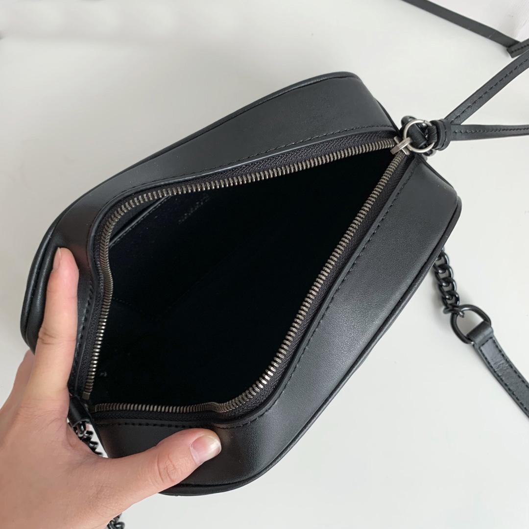 Luxurys Designer Tasche Mode Kamera Umhängetaschen Frauen Disco Umhängetasche Schwarz Totes Clutch Geldbörse Leder Kette Handtasche Geldbörsen Rucksack