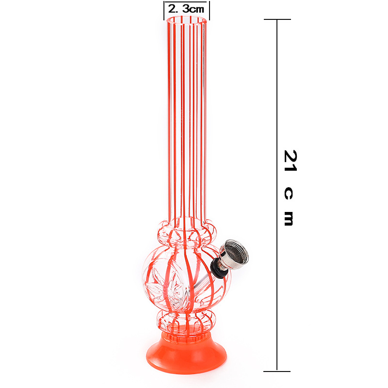 21 CM Acrylique Bong Dab Rig narguilé rayé Gravité Tube Droit narguilé tuyau de filtre à eau amovible pour le nettoyage