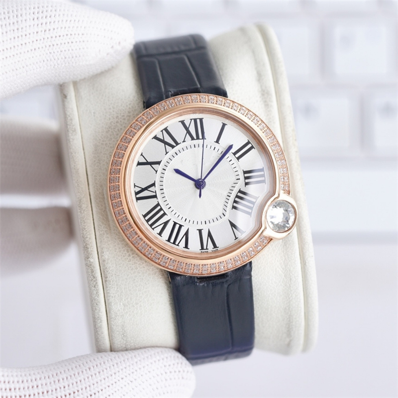 Montre de Luxe Womens Watches Automatische mechanische beweging Geplaatste 18K ros￩gouden stalen kast diamanten horloge polshorloges