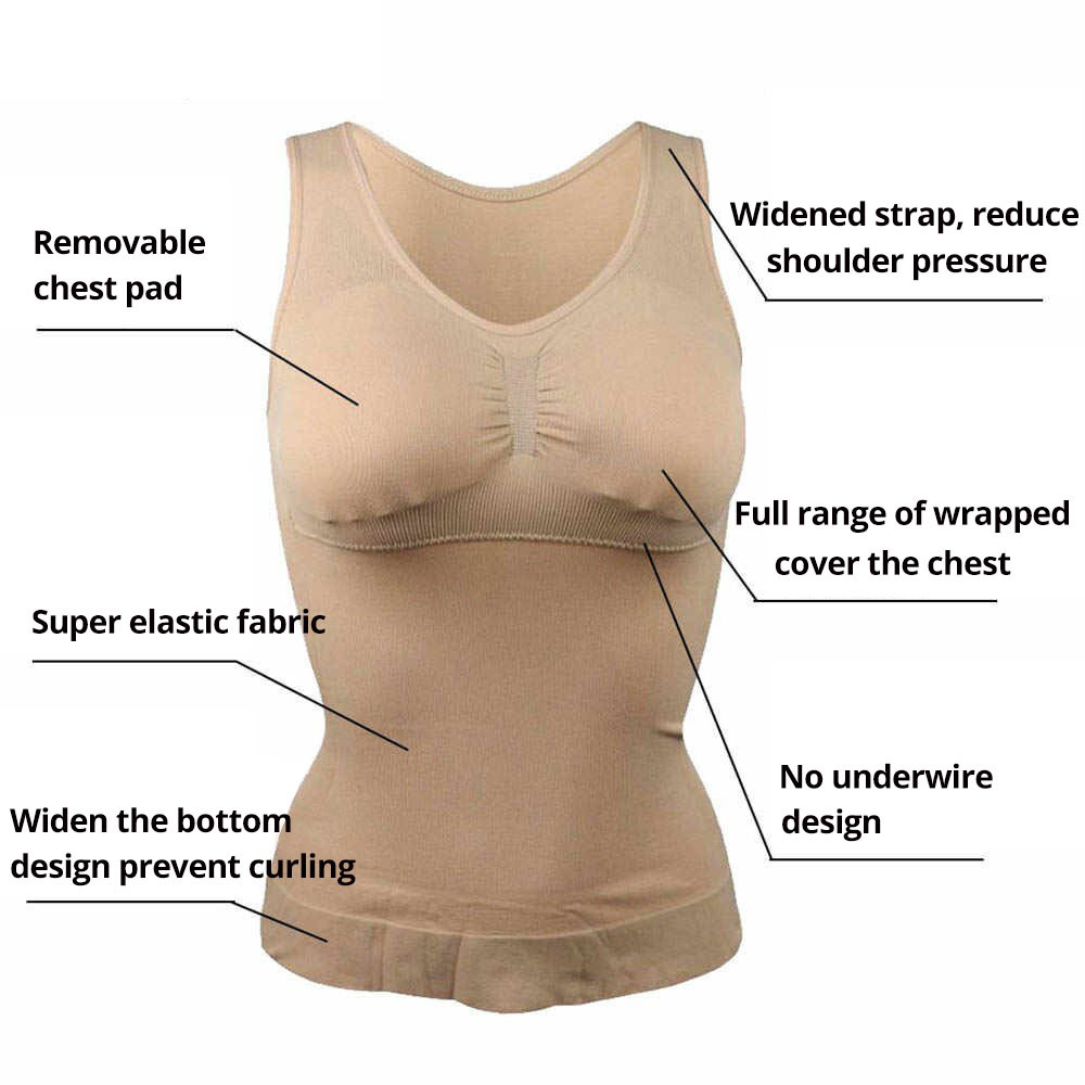 Shapers da donna Vita Tummy Shaper CXZD Donna Shapewear Canotta imbottita di controllo Canotta dimagrante Canotta rimovibile Body Shaping Compression Vest Corsetto 220923