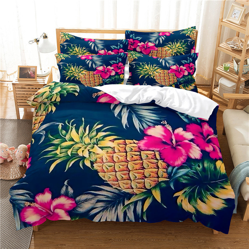 Bedding Sets Flowers Set Duvet Capa 3D Impressão digital Cama Linho queen Size Moda Design 220924