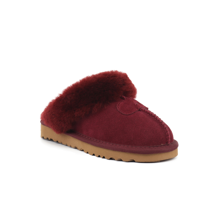 Classic Australia Fur Slipper Designer Snow Booties For Woman Fashion Real Leather Flat Mule Warm  Cotton Slides Home Shoes 51250