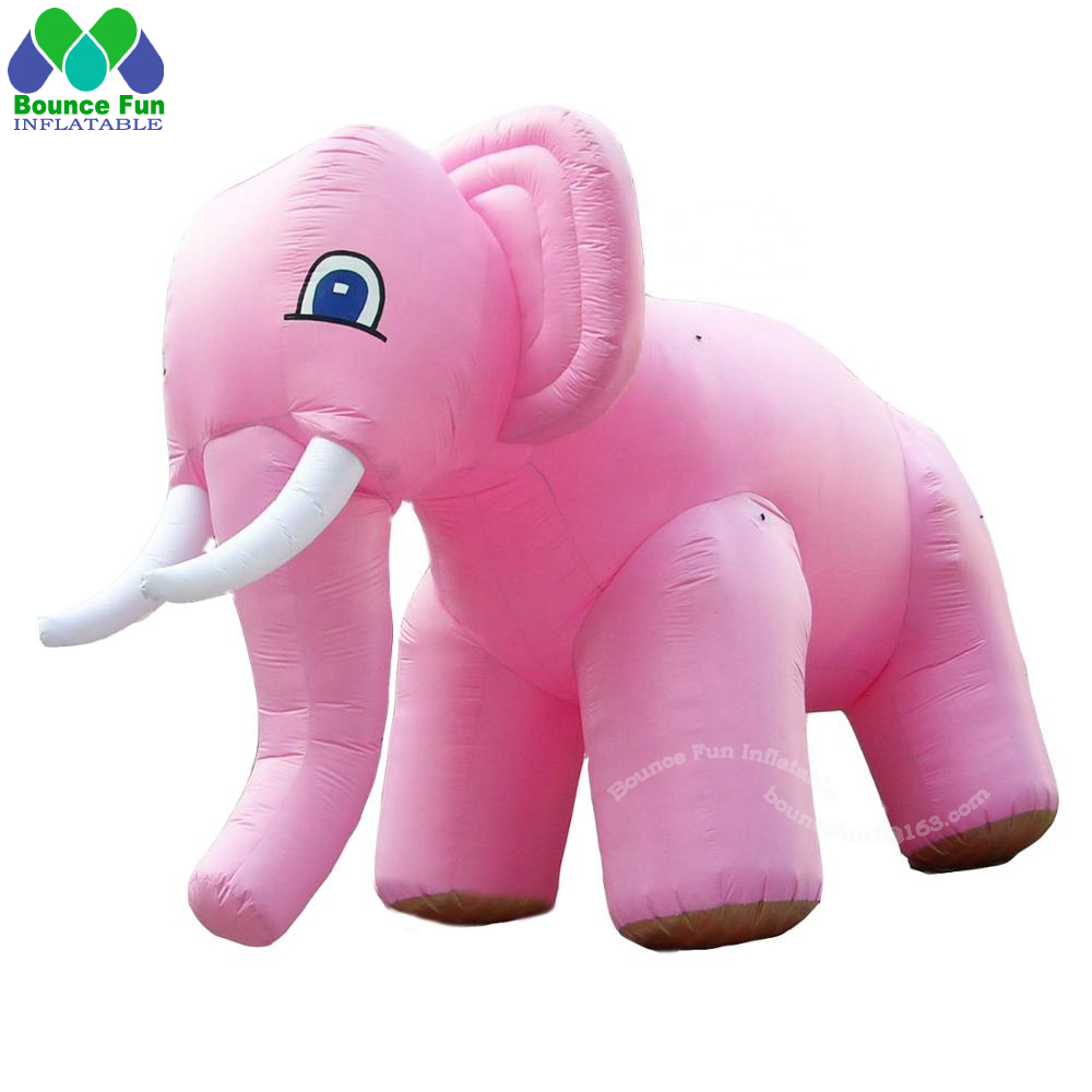 Event Giant Inflatable Pink Elephant Mascot Animal Decoration Cartoon Model For Party Club Advertising