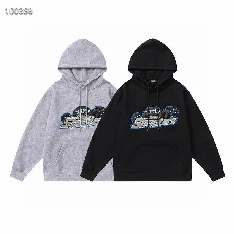 남자 Tracksuits fw 블루 타이거 Trapstar 수건 수 놓은 까마귀 남자 여자 후드 풀 오버 220924