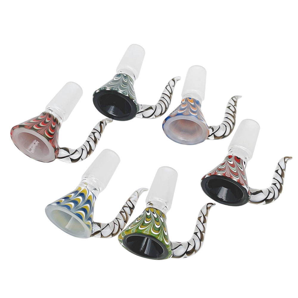 Colorful Glass Bowls Smoking Accessories 14mm Male Thick Big Bowl Hookahs Piece For Water Bongs