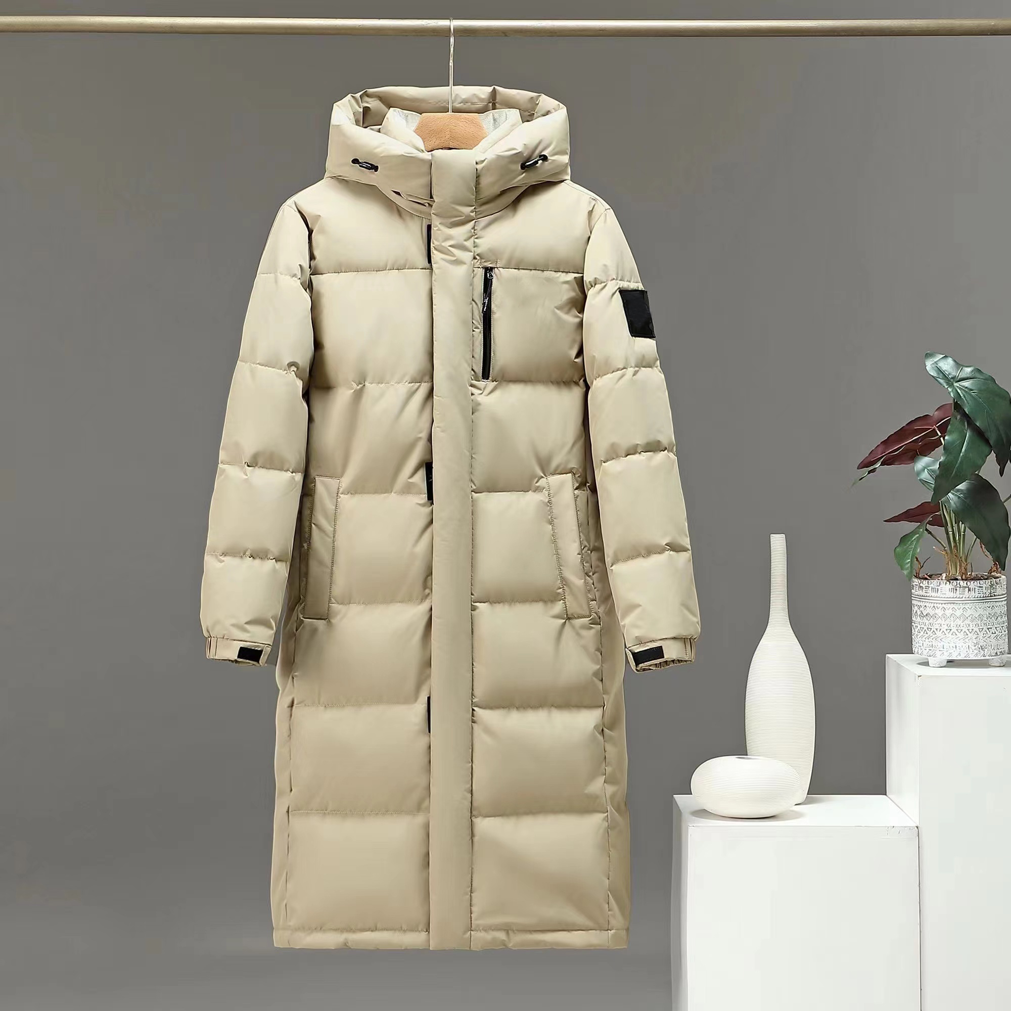 E30 Nouvelles doudounes hommes femmes manteau d'hiver simple mode lettre impression doudoune confortable extérieur chaud Parka décontracté Couple multicolore vêtements kaki