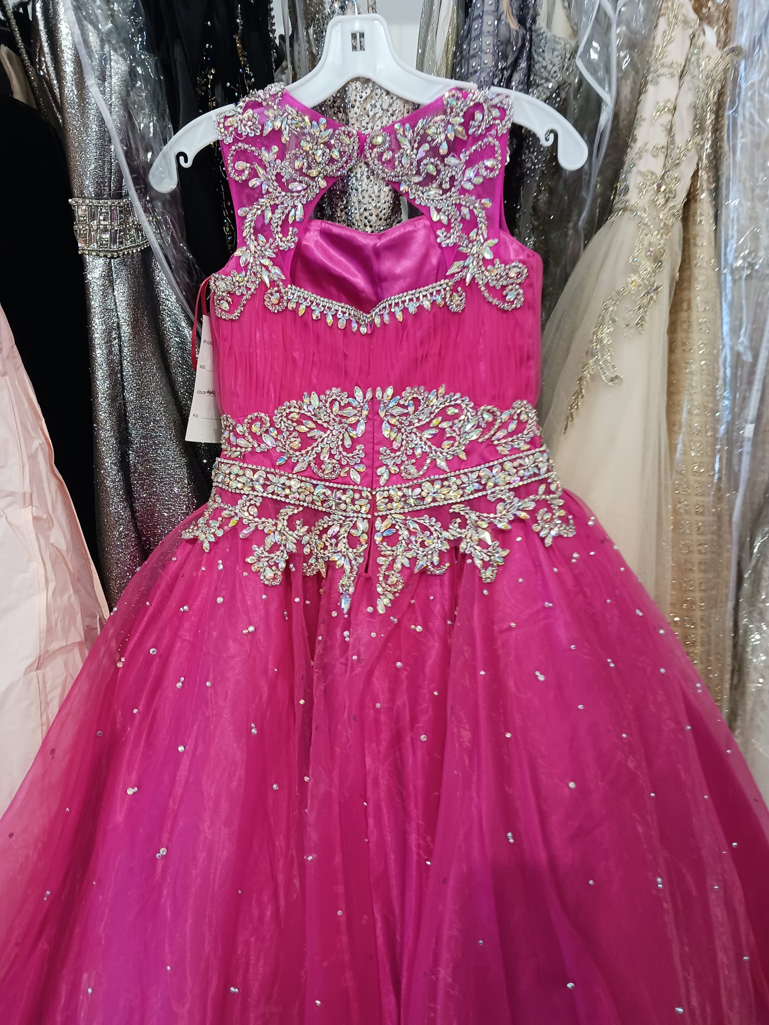 Fuchsia Baby Girls Pageant Платье 2023 Crystals ab камни для детской вечеринка по случаю дня рождения.