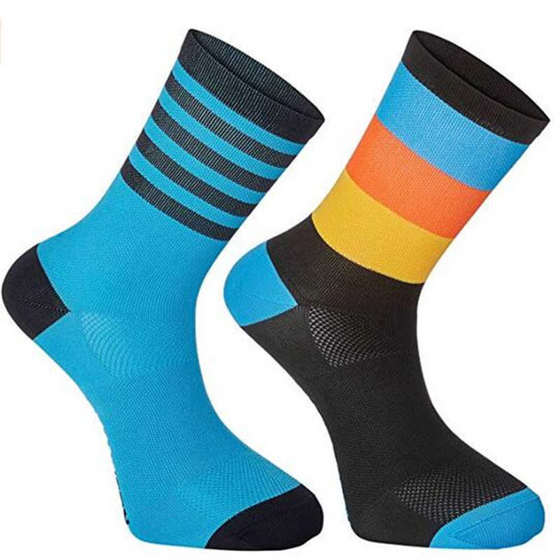 Sports Socks 2018 BMAMBAS MEN CYKLING Hög elasticitet mjuk deodorisering andas för kompressionsstrumpor T221019