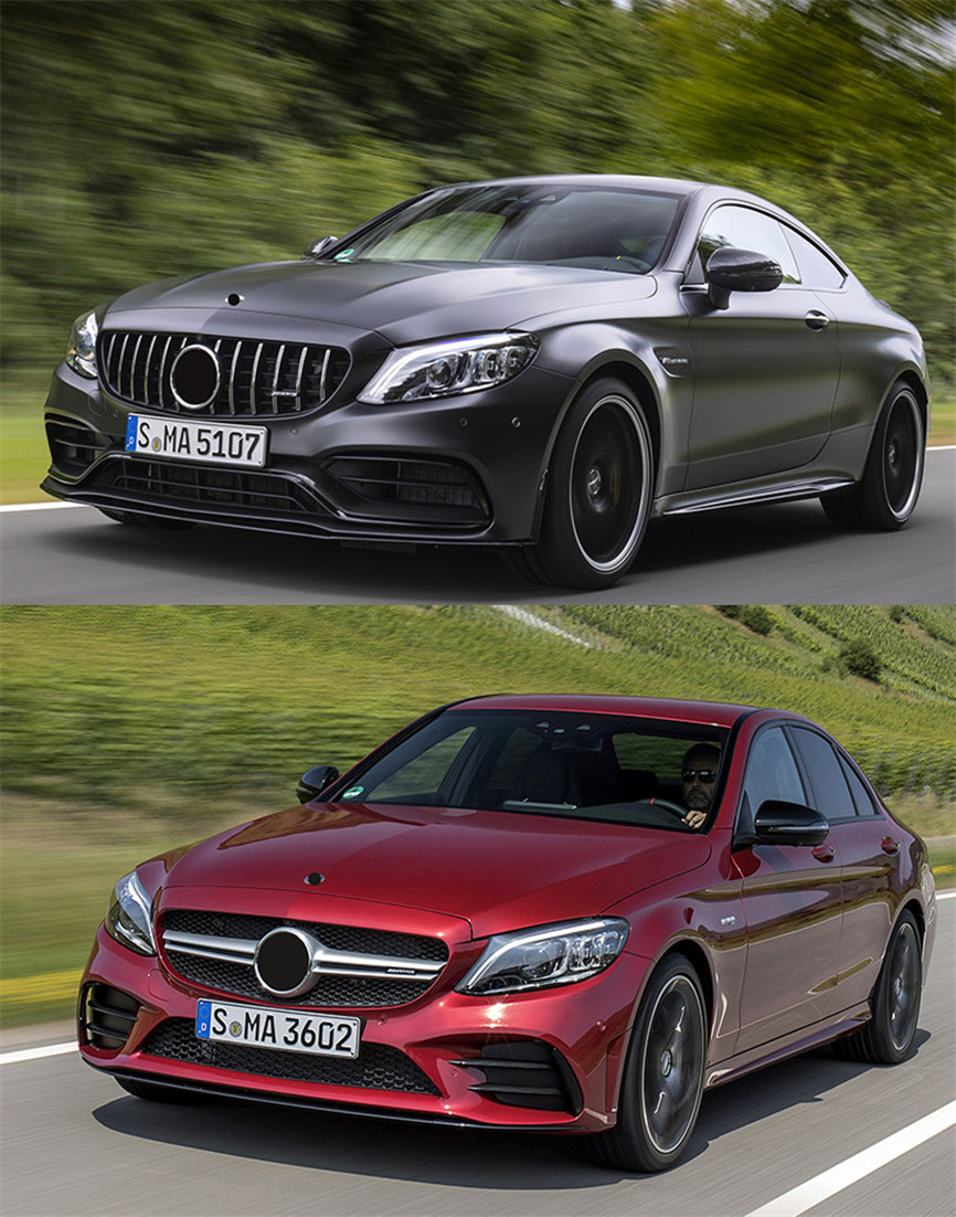 Bilstrålkastare för Benz W205 C63 20 15-2021 C300 C260 Främre strålkastare ersättare DRL Dag