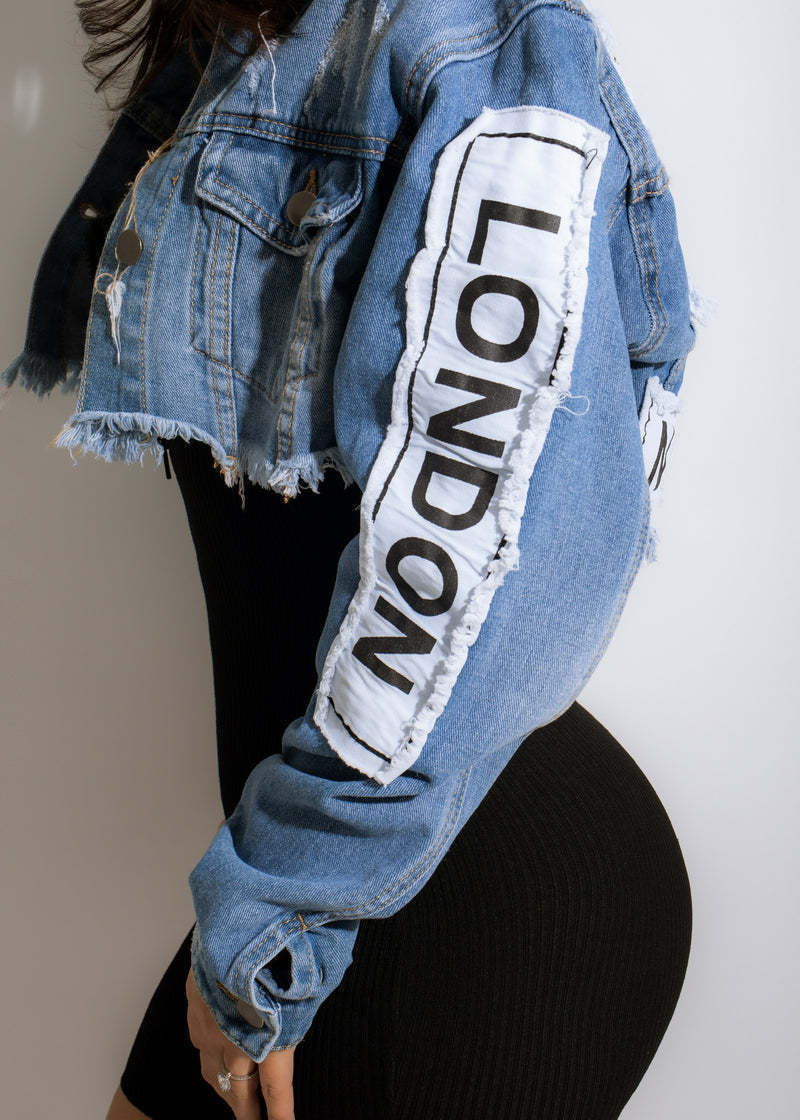 Giacche da donna Casaul Jeans Color Print Letter Jacket Coat Manica lunga Streetwear Abbigliamento outfit 220924