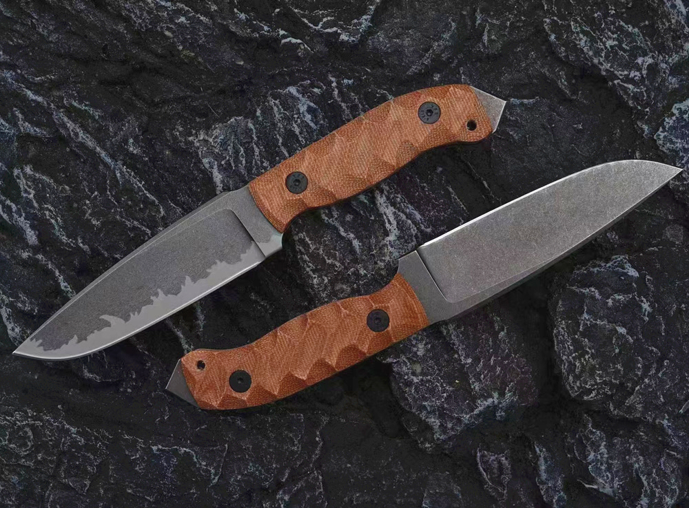 NOUVEAU H9202 HAUT END SURVIAL SERGLET couteau A2 Drop Point Blade Full Tang Linen Handle de p￪che ext￩rieure Chasse Fixe Couteaux de lame avec Kydex