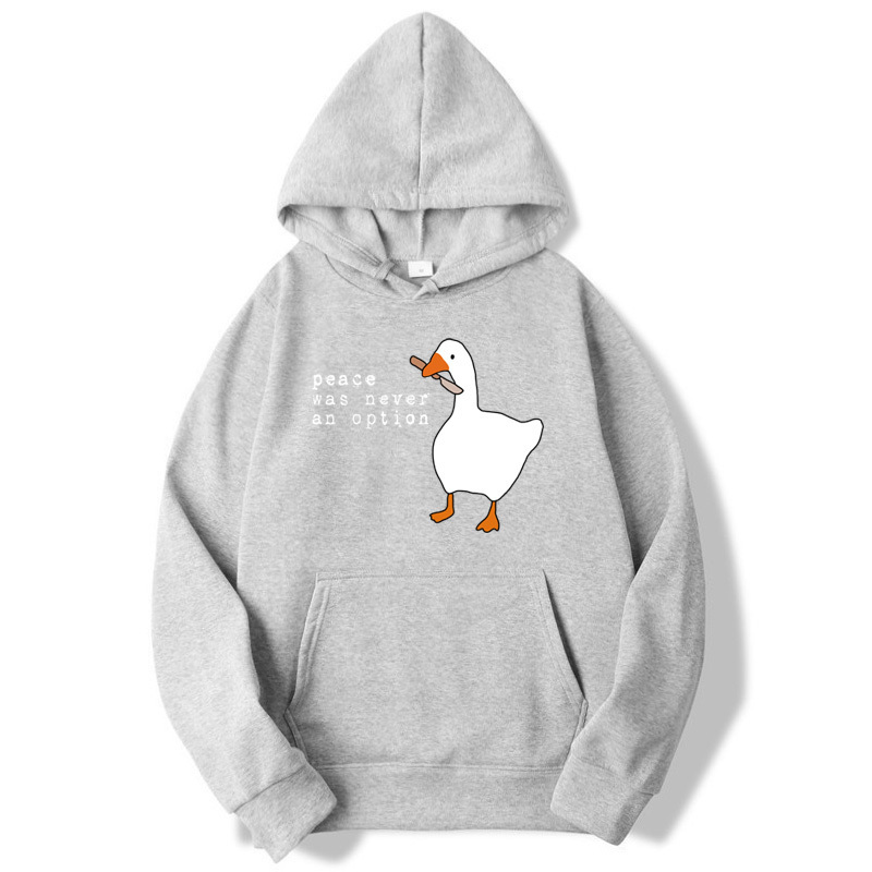 Men s hoodies tröjor Autumn Winter Sudadera Hombre Peace var aldrig ett alternativ Goose Hoodie unisex huvor för kvinnor 220922