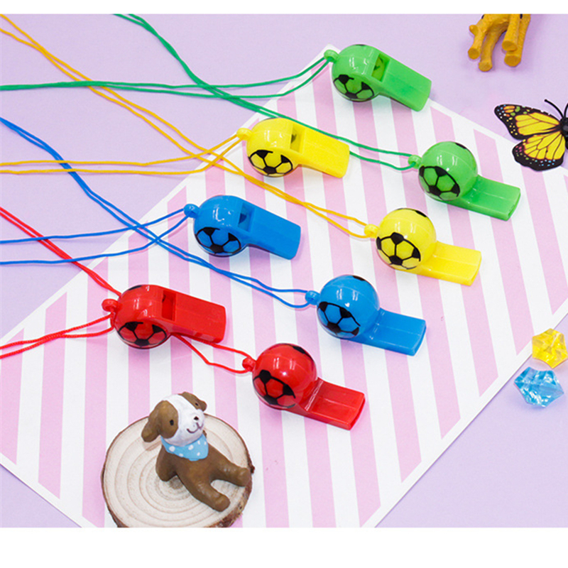 Straps Football Whistle Children Gift Soccer Plastic Smiley Referee Cheer Props Mixed Colors