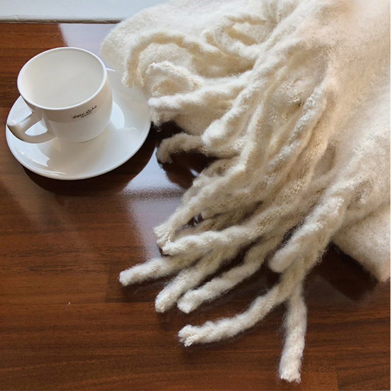 Шарфы модная кашемирская женская женская шарф зима густой теплый плащ